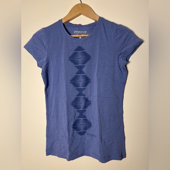 Pendleton Tops - Pendleton Women Printed Shirt XS Blue Violet Geo  Casual Stretchy Cotton Summer